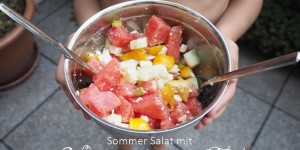 Beitragsbild des Blogbeitrags Sommer-Salat mit Wassermelone und Feta 