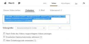 Beitragsbild des Blogbeitrags Youtube Videos einbetten mit Start- & Endzeit