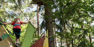 Beitragsbild des Blogbeitrags Natur macht Sinn – Ausflug in den Kletterpark in Wartmannstetten 