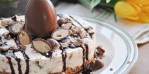 Beitragsbild des Blogbeitrags Schokoeier Cheesecake – eine klassische „no bake cake“