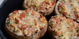 Beitragsbild des Blogbeitrags Gefüllte Portobello Pilze vom Grill