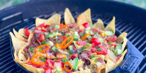Beitragsbild des Blogbeitrags Schnelle Nachopfanne mit Faschiertem