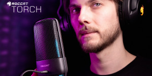 Beitragsbild des Blogbeitrags Roccat präsentiert das Torch Mikrofon für Gamer, Streamer und Content Creators