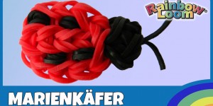 Beitragsbild des Blogbeitrags Marienkäfer aus Gummibändern