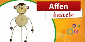 Beitragsbild des Blogbeitrags Affen aus Holz basteln