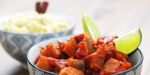 Beitragsbild des Blogbeitrags Auberginen-Tomatenpfanne