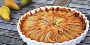 Beitragsbild des Blogbeitrags karamellisierte Birnentarte