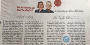 Beitragsbild des Blogbeitrags Wie fit sind wir auf dem Tanzboden? zum Artikel von Ute Baumhackl und Bernd Melichar in der Kleinen Zeitung vom 19.2.2017